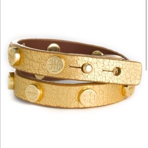 Tory Burch Double Wrap Gold Bracelet